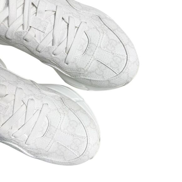 Brand New GUCCI Rhyton White GG Supreme Sneakers Size 40 Tessuto Chunky Low Top - Picture 6 of 14